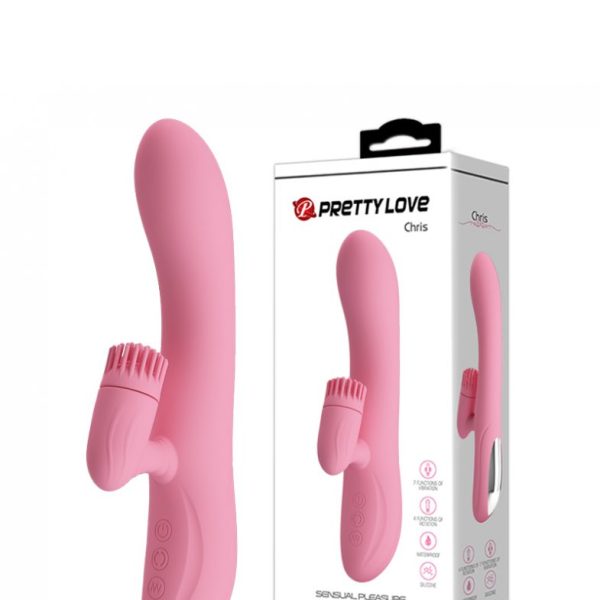 Вибратор PrettyLove Chris c ротацией в клиторальной зоне BI-067002-1