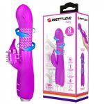 Вибратор c вращающимися шариками и клиторальным стимулятором PrettyLove Molly BI-014692