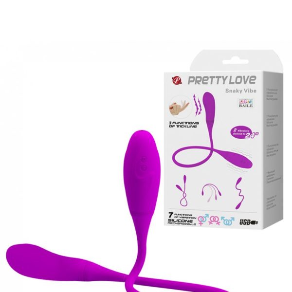Вибратор Snaky Vibe c подвижным шариком BI-014327-3