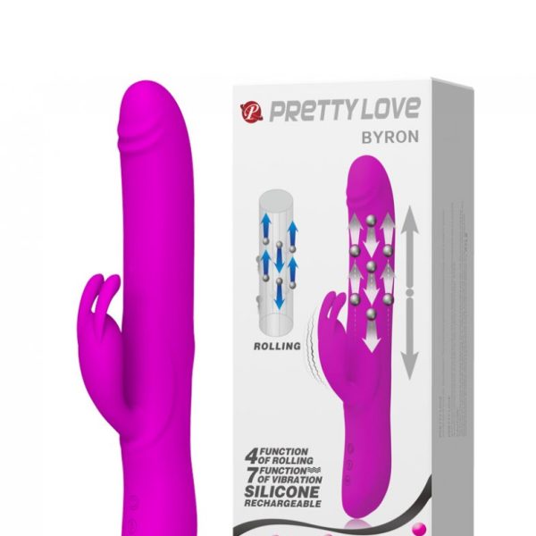Вибратор с движущимися шариками Pretty Love Byron BW-069001