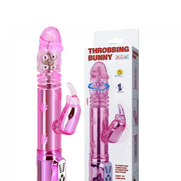 Вибратор Throbbing Banny с ротацией и поступательным движением BW-058008