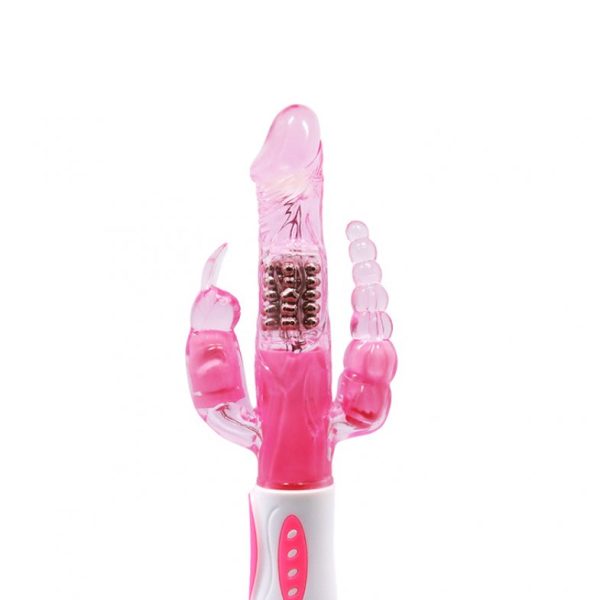 Вибратор с шариками анальной и клиторальной стимуляцией BW-065005 PINK