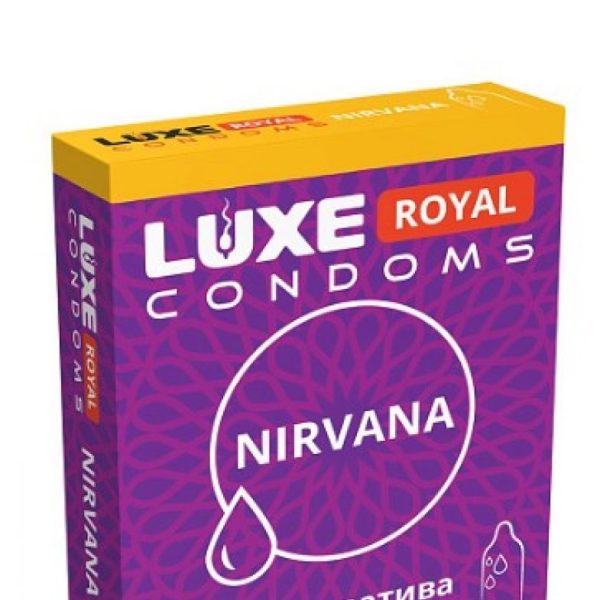 ПРЕЗЕРВАТИВЫ LUXE ROYAL NIRVANA гладкие с увеличенным количеством силиконовой смазки 3 штуки