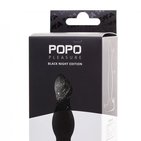 Анальная втулка TOYFA POPO Pleasure Antlia, силиконовая, черная,10,5 см 731423