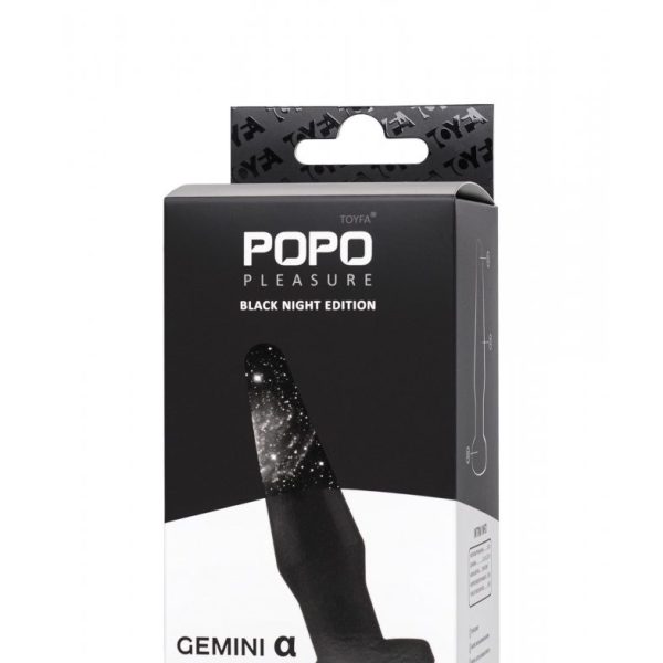 Анальная втулка TOYFA POPO Pleasure Gemini α, TPE, черная, 12,1 см 731411