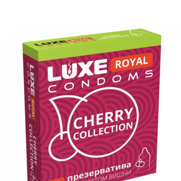 Презервативы Luxe Royal Cherry collection гладкие с ароматом вишни (3 шт) цена за уп, 08772