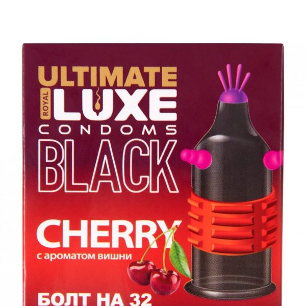 Презервативы LUXE BLACK ULTIMATE БОЛТ на 32 (вишня) 09279
