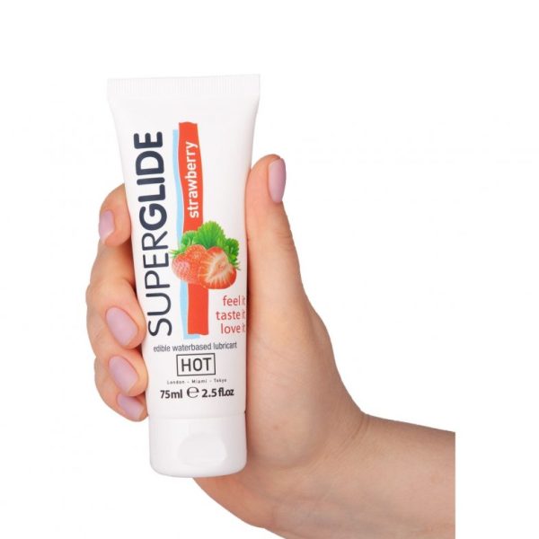 Съедобная смазка на водной основе Superglide для орального секса со вкусом клубники 75 мл. 44119