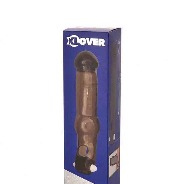 Насадка на пенис с вибрацией XLover TOYFA, TRE, черный прозрачный 19.4 см 748028