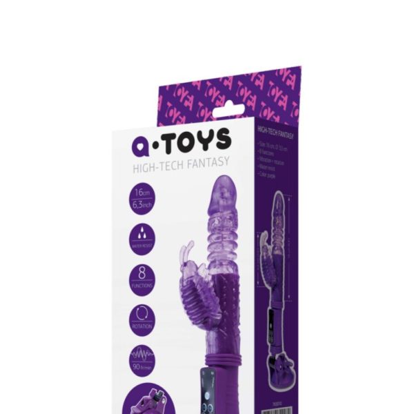 Вибратор с клиторальным стимулятором TOFA A -Toys High-Tech fantasy,TPR фиолетовый 23 см -765010