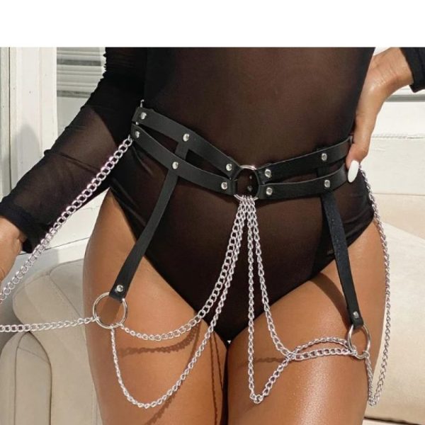 Punk Irregular Ring Trend Sexy Bandage Waist Chain Wild Jewelry Belt C81107
