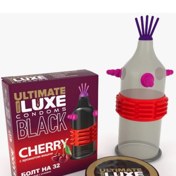 Презервативы LUXE BLACK ULTIMATE БОЛТ на 32 (вишня) 09279