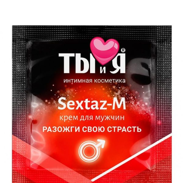 "Sextaz-M" M9 пробник крем для мужчин серии "Ты и я" с возбуждающим эффектом, 1,5г, LB-70020t