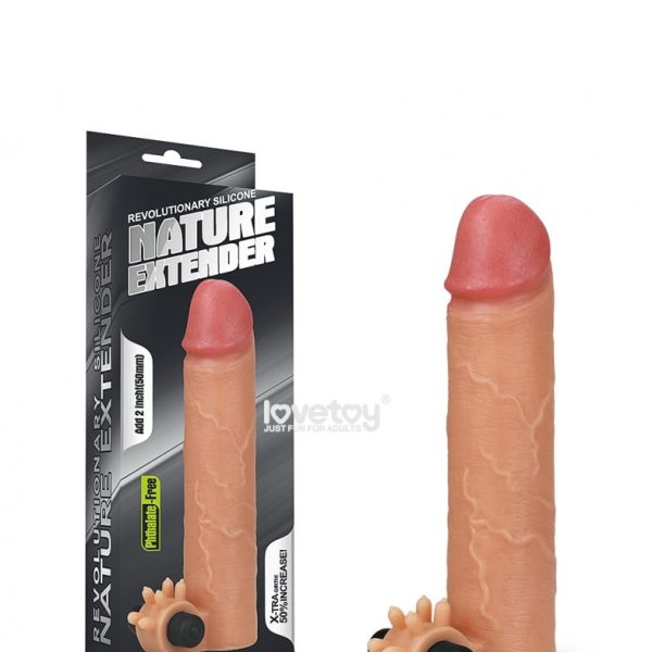 Насадка удлиняющая и утолщающая с вибрацией Natural Extender LV414101