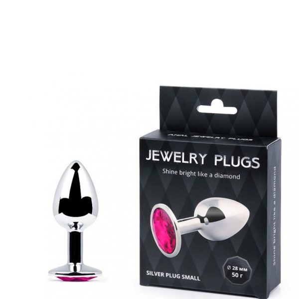 SILVER PLUG SMALL (втулка анальная) рубиновый, L 72 мм, D 28 мм, вес 50г SS-14