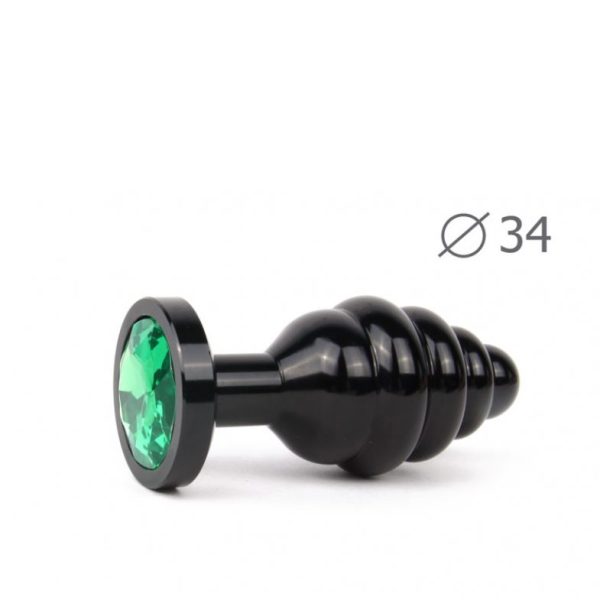 Втулка анальная BLACK PLUG MEDIUM (чёрная), L 80 мм D 34 мм, вес 90г ABCK
