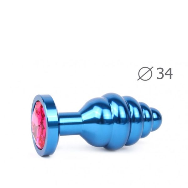Втулка анальная BLUE PLUG MEDIUM (синяя), L 80 мм D 34 мм, вес 90г ABL-14-M