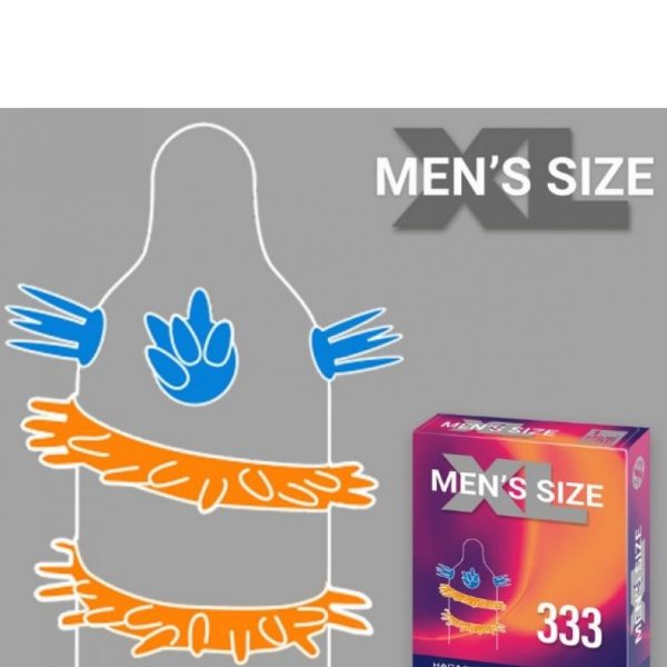 НАСАДКА СТИМУЛИРУЮЩАЯ с эластичными усиками и шариками XL MEN`S SIZE 333