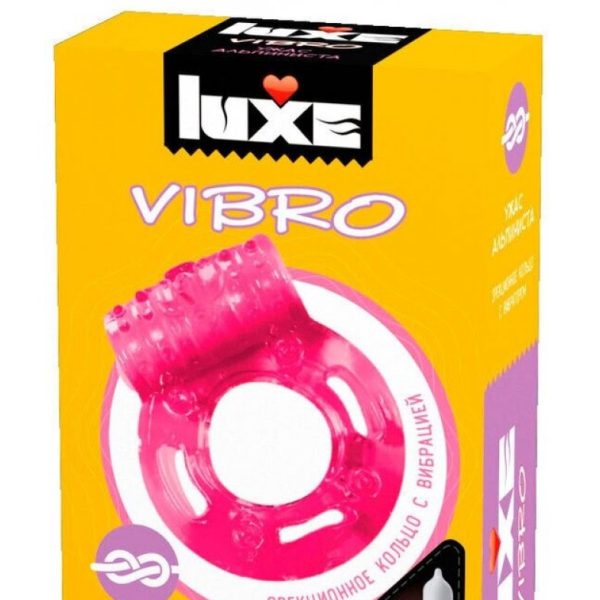 ВИБРОКОЛЬЦО LUXE VIBRO УЖАС АЛЬПИНИСТА + ПРЕЗЕРВАТИВ 06215