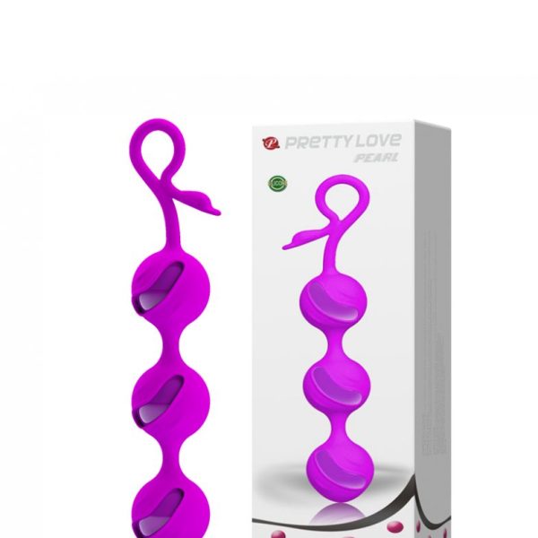 Вагинальные шарики в сцепке 3 шт Pretty Love BI-014211