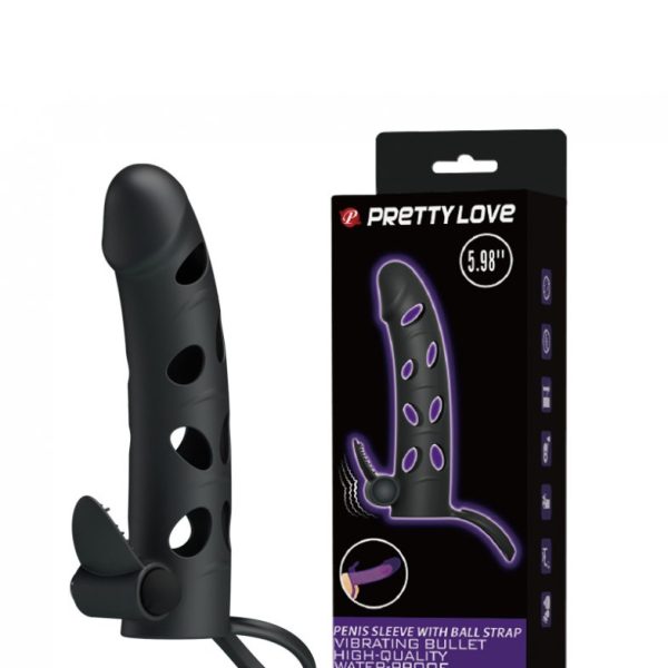 Силиконовая насадка Pretty Love с клиторальным стимулятором BI-026215 Арт-8026