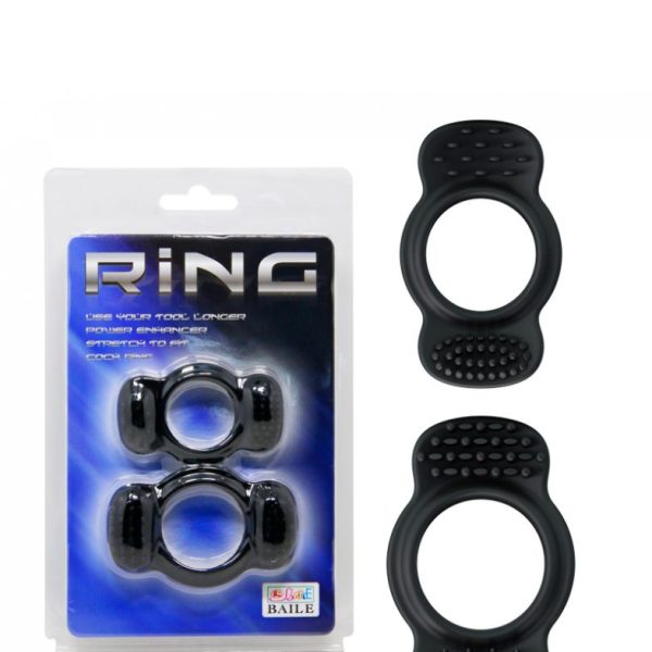 Набор эрекционных колец c шипами 2 шт RING BI-210171