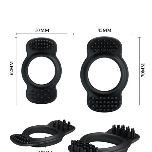 Набор эрекционных колец c шипами 2 шт RING BI-210171