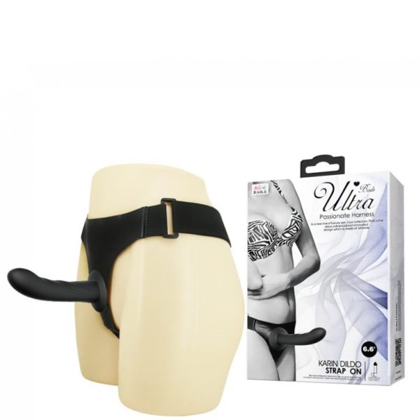 Страпон Baile Ultra Harness Karin Dildo черный BW-022051