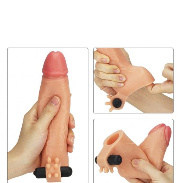Насадка удлиняющая и утолщающая с вибрацией Natural Extender LV414101