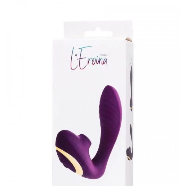 МАССАЖЕР С ДВОЙНОЙ СТИМУЛЯЦИЕЙ L'EROINA BY TOYFA MAVE, СИЛИКОН, ФИОЛЕТОВЫЙ, 14 СМ 561027