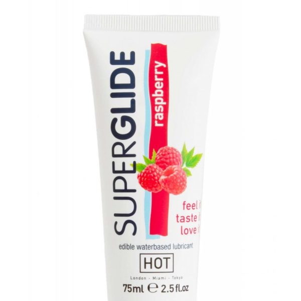 Съедобная смазка на водной основе Superglide для орального секса со вкусом малины 75 мл. 44118