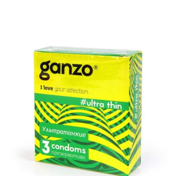 ПРЕЗЕРВАТИВЫ "GANZO" ULTRA THIN №3 (ультратонкие), цена за уп