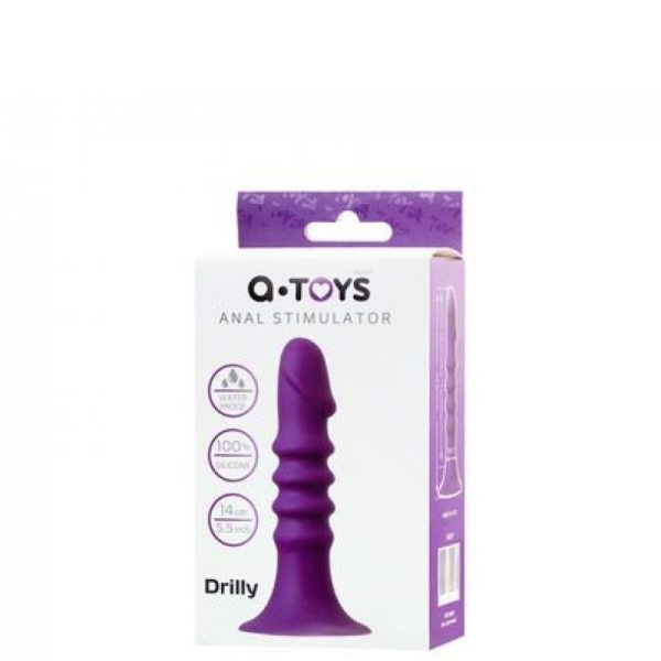 АНАЛЬНЫЙ ФАЛЛОИМИТАТОР A-TOYS DRILLY, СИЛИКОН, ФИОЛЕТОВЫЙ, 14 СМ 761319
