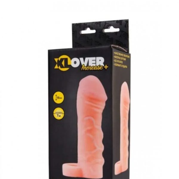 Насадка ToyFa XLover Increase+ для увеличения размера, с кольцом, TPR, телесный, 15 см 748001