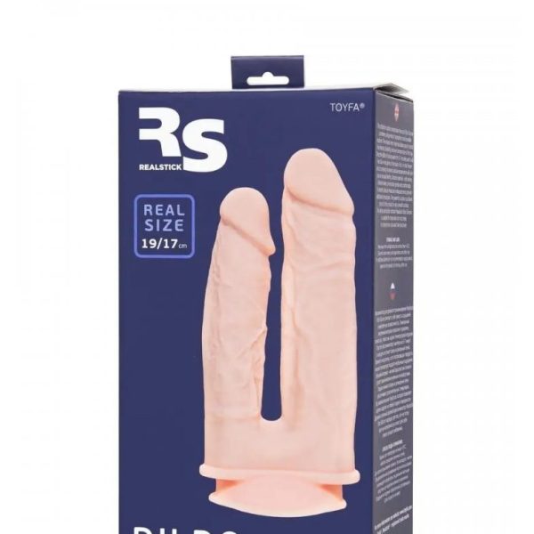 Фаллоимитатор для двойного проникновения RealStick Silicone Armie H, сайлекспан, 19 см 9420014