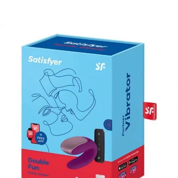 Многофункциональный стимулятор для пар Satisfyer Partner Double Fun, фиолетовый, 18 см J2008-15-3