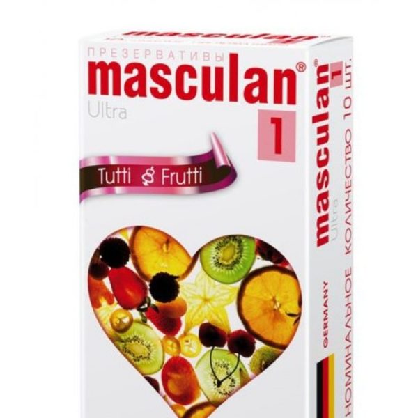 ПРЕЗЕРВАТИВЫ MASCULAN 1 ULTRA №10 (НЕЖНЫЕ С АРОМАТОМ ТУТТИ-ФРУТТИ) 10 штук, 1063, цена за 1 шт