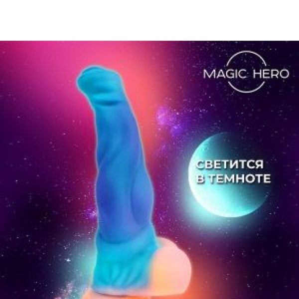 ФАЛЛОИМИТАТОР L 215 мм D 50 мм, светится в темноте арт. MH-13023