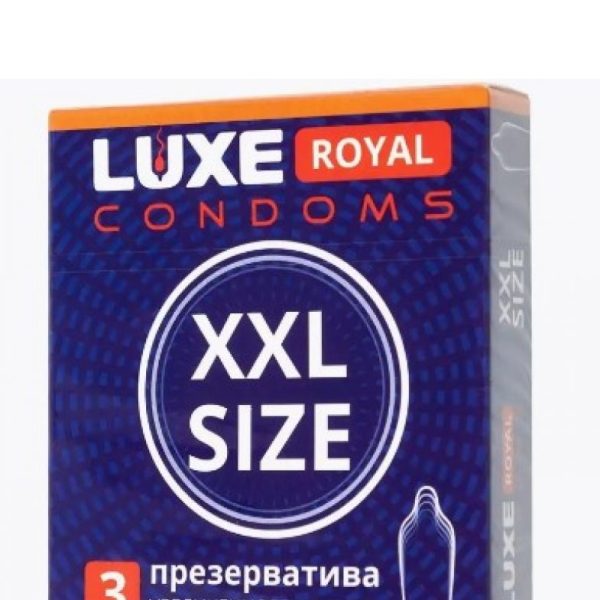 ПРЕЗЕРВАТИВЫ LUXE ROYAL XXL size 3 штуки (цена за упак) 08842