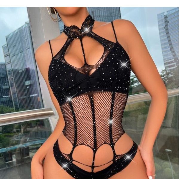 Сетка боди со стразами Shantal 60198z