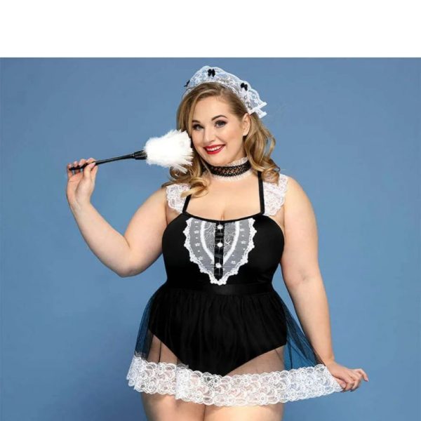 Костюм Горничной plus size P91103 5 предметов