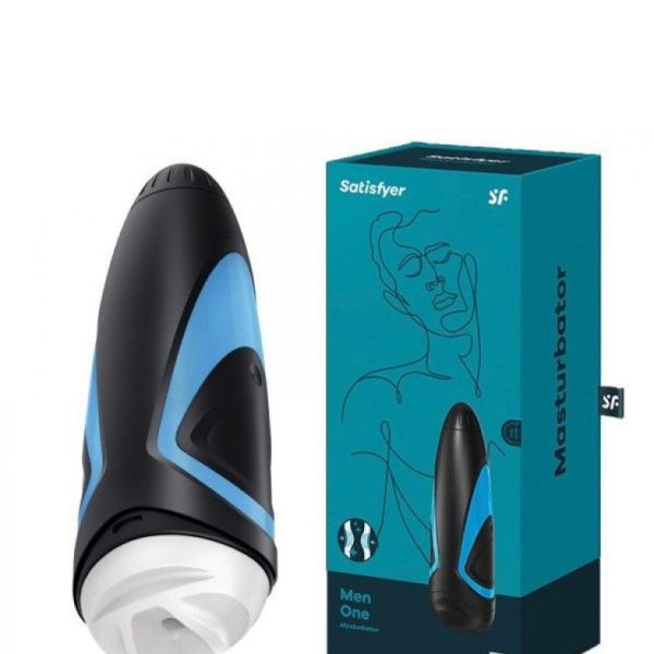 Мастурбатор нереалистичный Satisfyer Men, силикон, чёрный, 25,5 см 636 -0817