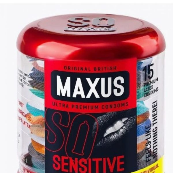 ПРЕЗЕРВАТИВЫ "MAXUS" SENSITIVE № 15 (ультратонкие) в железном кейсе, цена 1 през