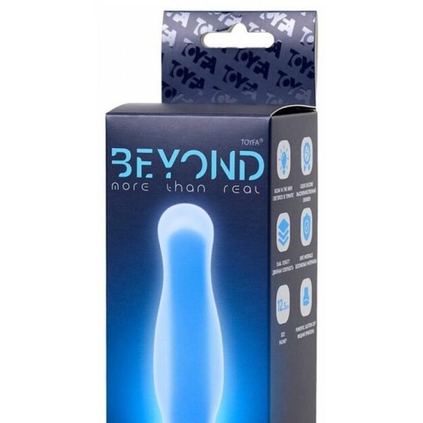 Анальная втулка светящаяся в темноте Beyond by Toyfa Namor Glow, силикон, прозрачный, 12,5 см873007