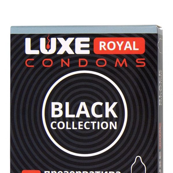 Презервативы Luxe Royal чёрного цвета (3 шт) цена за уп, 07933