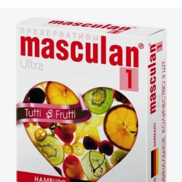 ПРЕЗЕРВАТИВЫ MASCULAN 1 ULTRA № 3 (НЕЖНЫЕ С АРОМАТОМ ТУТТИ-ФРУТТИ) цена за уп, 3104