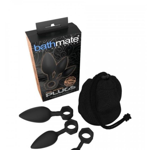 -НАБОР АНАЛЬНЫХ ПЛАГОВ BATHMATE ANAL TRAINING PLUGS, СИЛИКОН, ЧЁРНЫЙ BM-V-AP