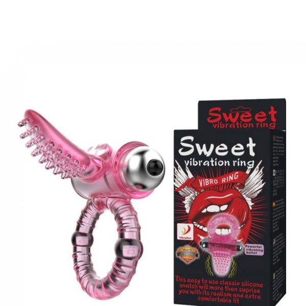 Эреекционное кольцо с вибропулей и клиторальным стимулятором 014081